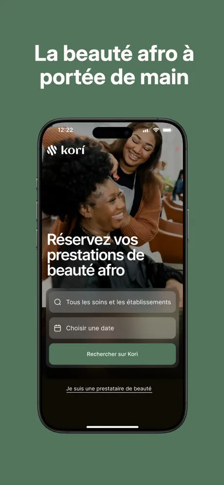 Aperçu de l'application Kori Beauty